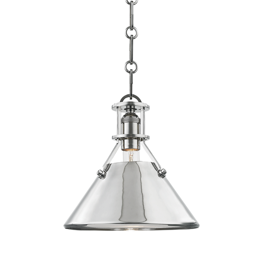 Metal No. 2 Pendant with Polished Nickel Finish