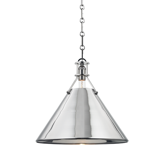 Metal No. 2 Pendant with Polished Nickel Finish