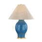 Westhorpe Table Lamp with AGED BRASS/CERAMIC FRENCH BLUE Finish