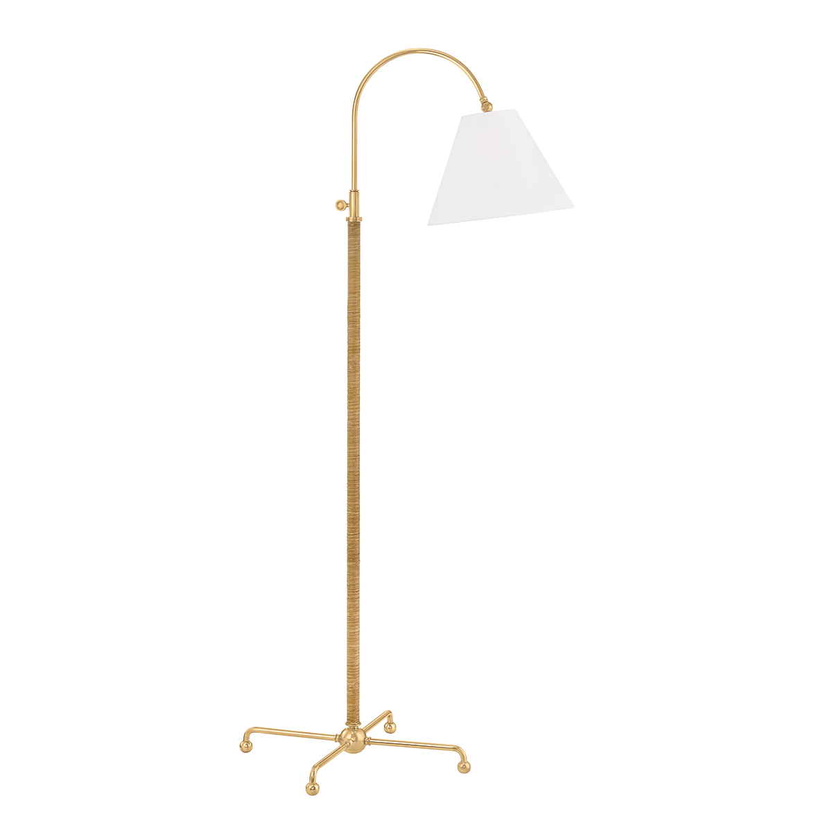 Curves No.1 Floor Lamp with Aged Brass Finish