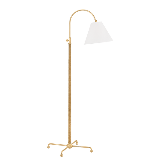 Curves No.1 Floor Lamp with Aged Brass Finish