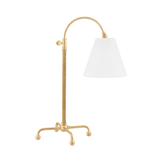 Curves No.1 Table Lamp with Aged Brass Finish