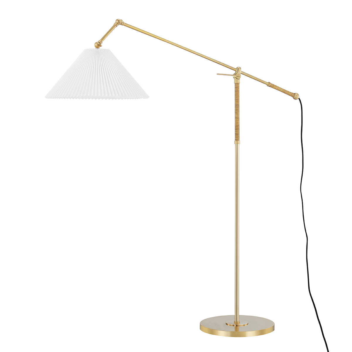 Dorset Floor Lamp with Aged Brass Finish