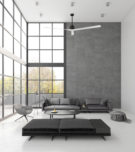 Nan Extra Large  6-speed ceiling fan. Multiple size and finish options to choose from. Matte Black / Matte White Finish / 72 Inch