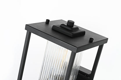 Dover 7 Inch Outdoor Wall Sconce in Black