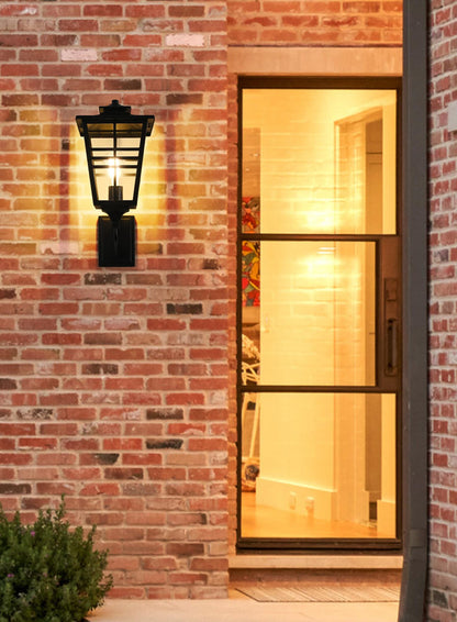 Macon 8.5 inch Outdoor Wall sconce in Black