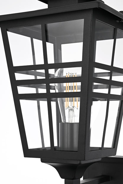 Macon 8.5 inch Outdoor Wall sconce in Black