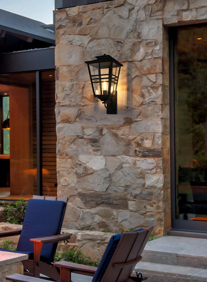 Macon 12 inch Outdoor Wall sconce in Black