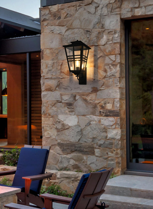 Macon 12 inch Outdoor Wall sconce in Black