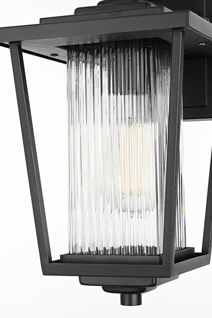 York 6.5 Inch Outdoor Wall Sconce in Black