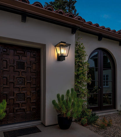 Gaul 10 Inch Outdoor Wall Sconce in Black