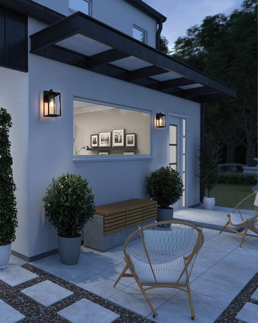 Memphis 6 Inch Outdoor Wall Sconce in Black