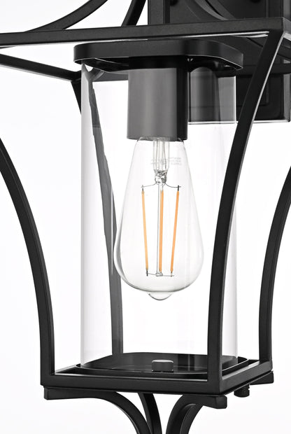 Belgrade 9.5 inch Outdoor Wall sconce in Black