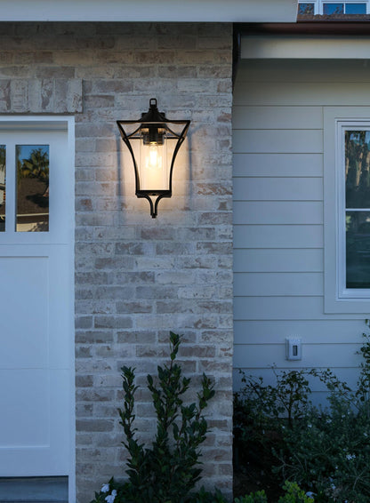 Belgrade 12 inch Outdoor Wall sconce in Black