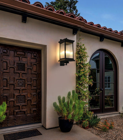 Collins 9.5 inch Outdoor Wall sconce in Black