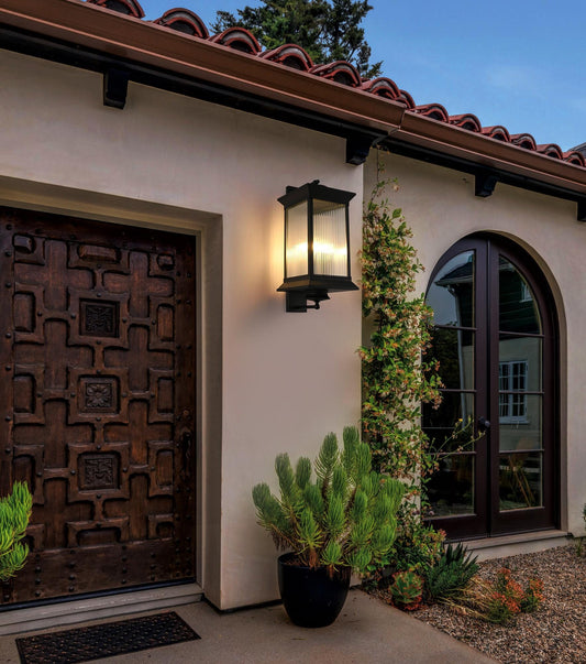 Collins 9.5 inch Outdoor Wall sconce in Black