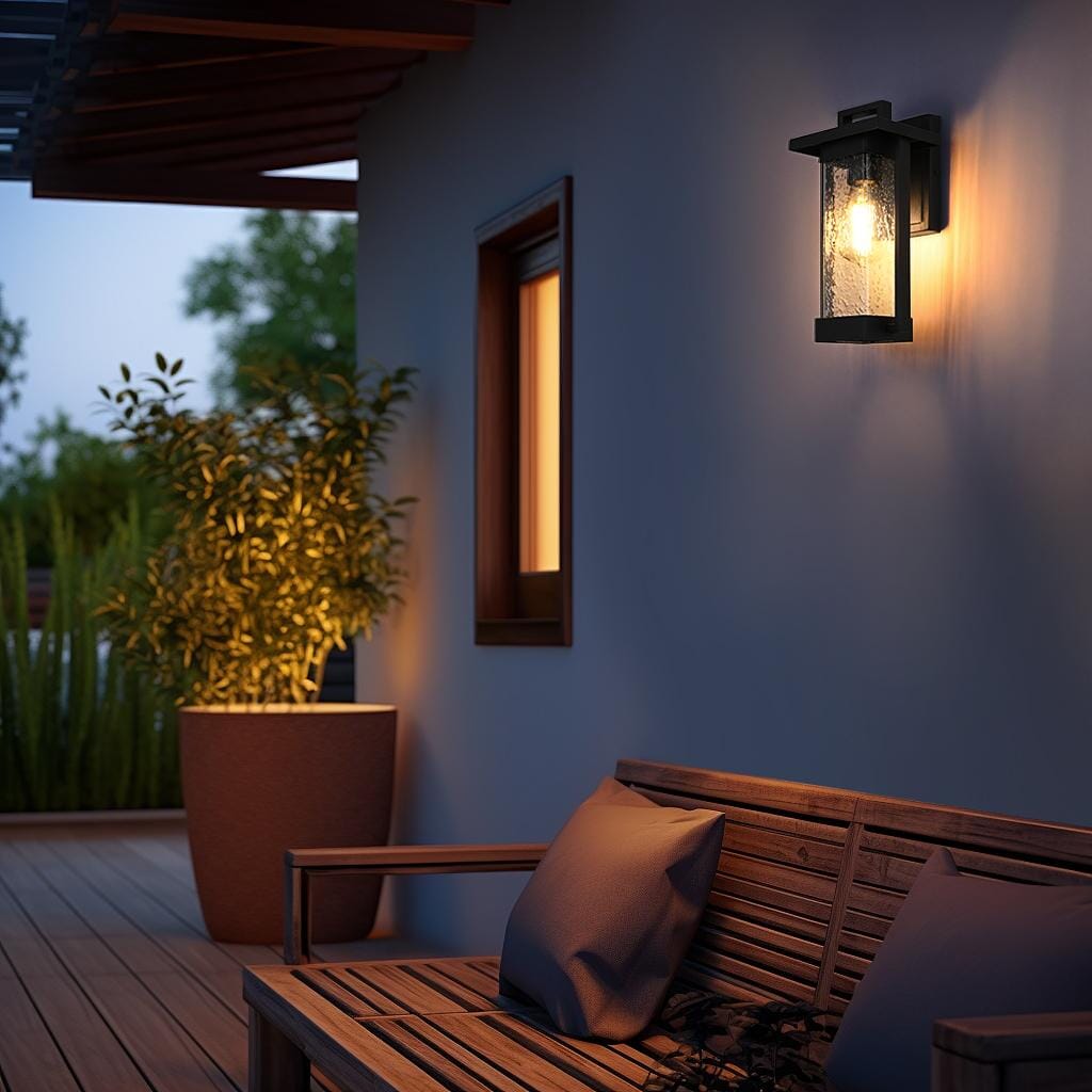 Tilton 6.5 Inch Outdoor Wall Sconce in Black