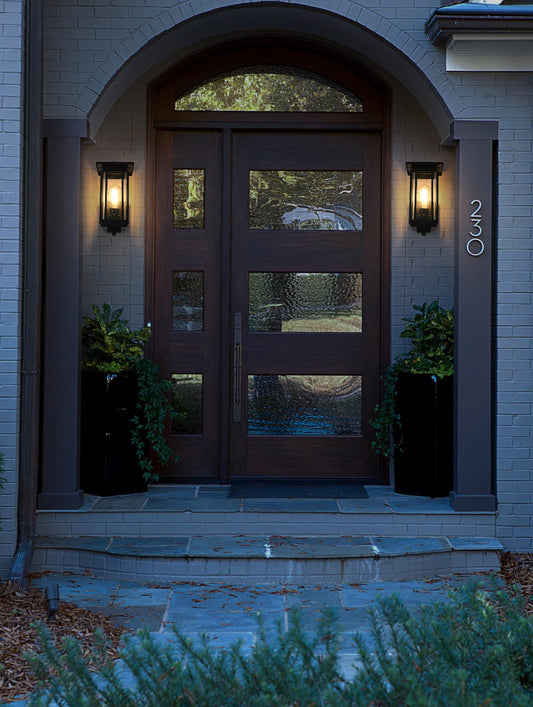 Melvale 6.5 Inch Outdoor Wall Sconce in Black