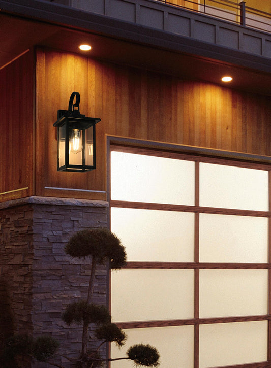 Carisle 7 inch Outdoor Wall sconce in Black