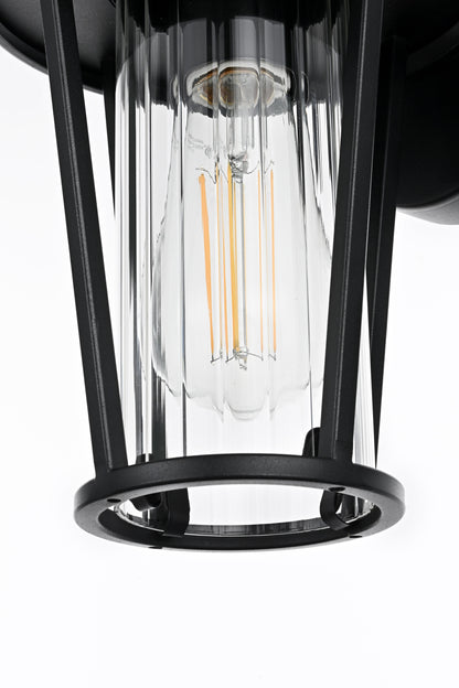 Wensley 7 Inch Outdoor Wall Sconce in Black