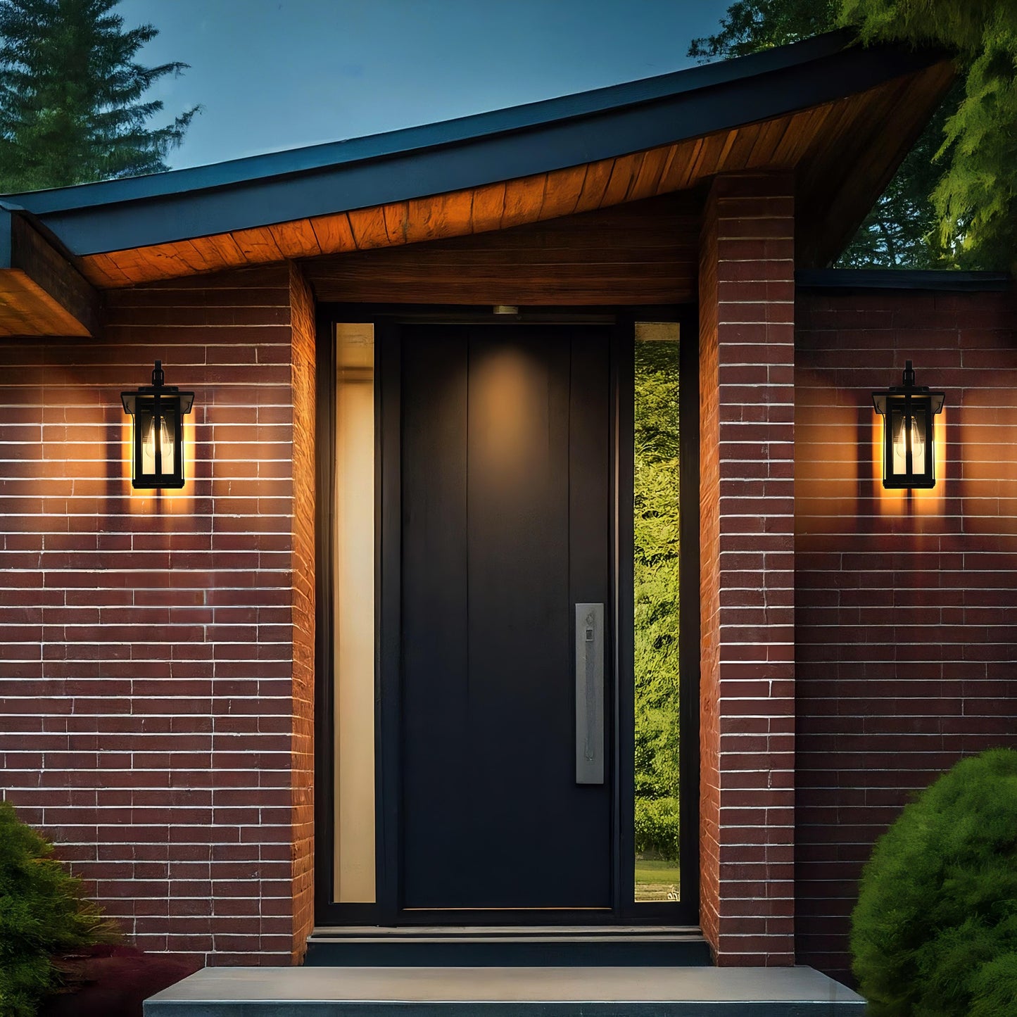 Thayer 7 Inch Outdoor Wall Sconce in Black