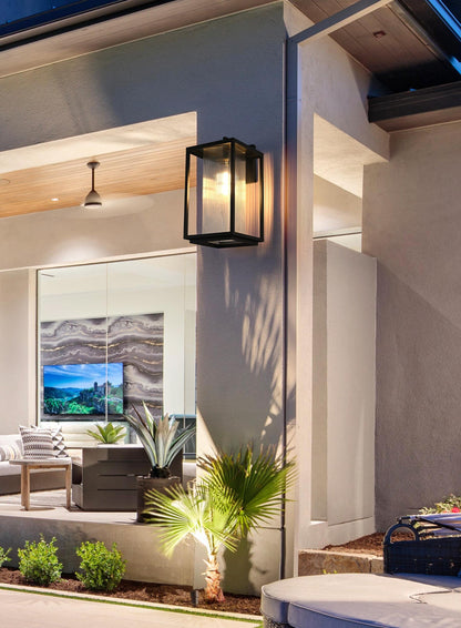 Willington 9.5 inch Outdoor Wall sconce in Black