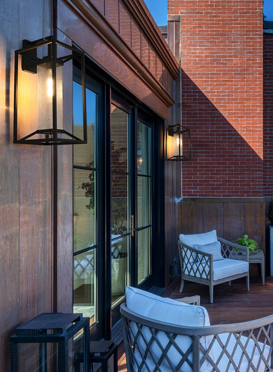 Willington 12 inch Outdoor Wall sconce in Black