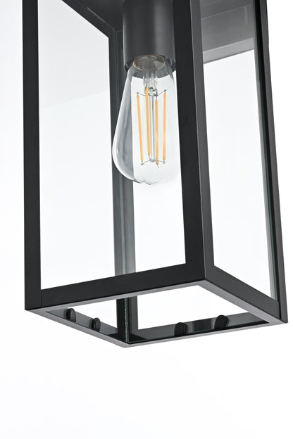 Hilton 6 Inch Outdoor Wall Sconce in Black