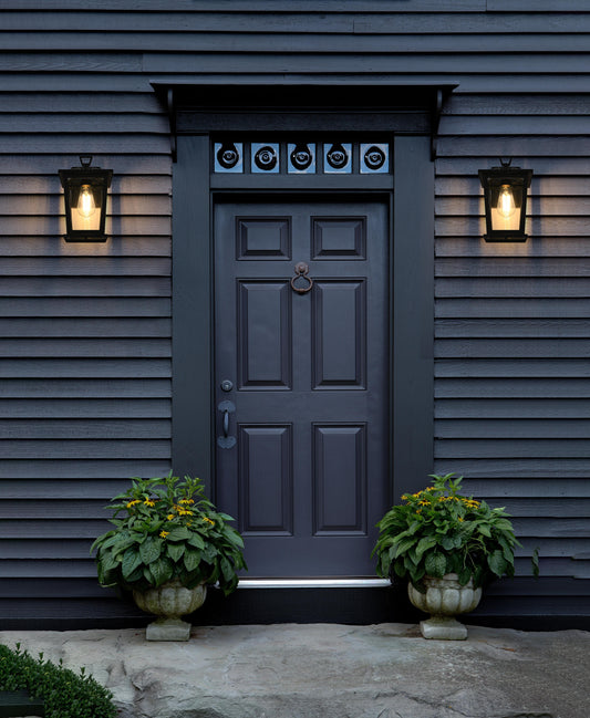 Cayman 7 Inch Outdoor Wall Sconce in Black