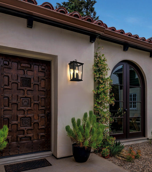 Berks 9.45 Inch Outdoor Wall Sconce in Black