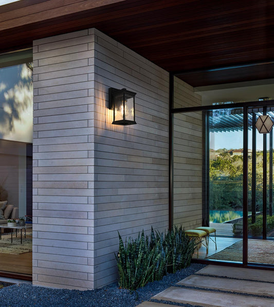 Mascher 5 Inch Outdoor Wall Sconce in Black