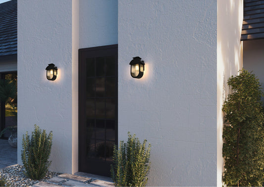 Albert 8 Inch Outdoor Wall Sconce in Black