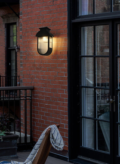 Albert 10 inch Outdoor Wall sconce in Black