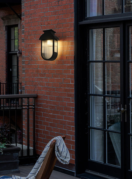 Albert 10 inch Outdoor Wall sconce in Black