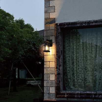 Woodstock 7 Inch Outdoor Wall Sconce in Black