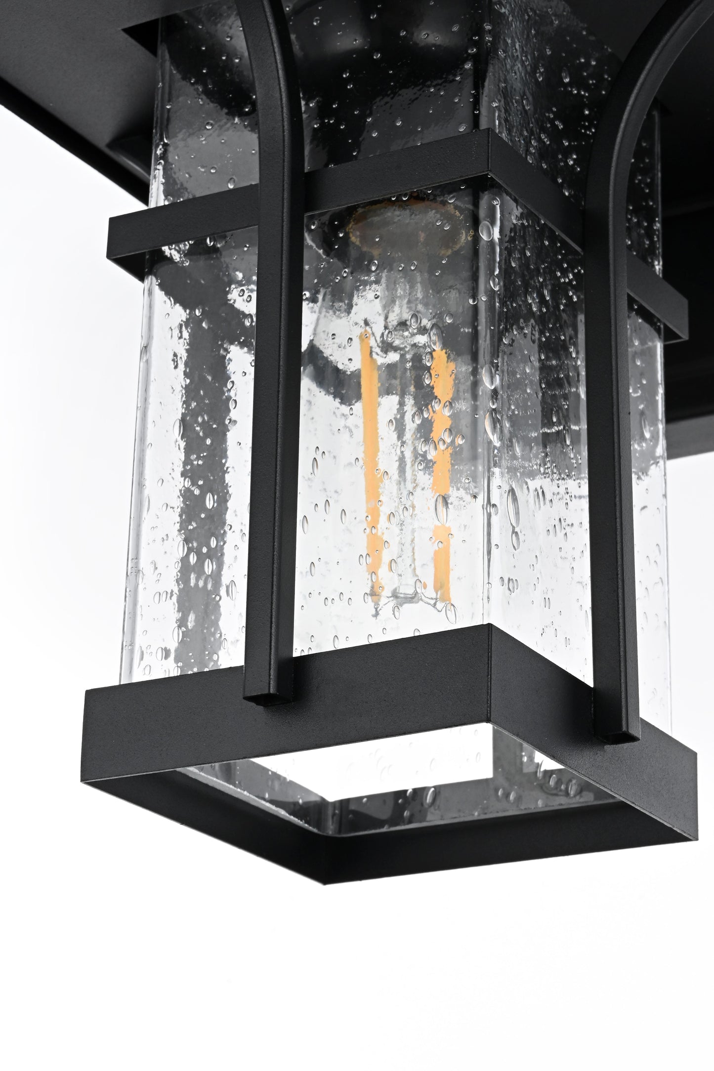 Woodstock 7 Inch Outdoor Wall Sconce in Black