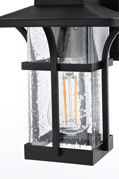 Woodstock 7 Inch Outdoor Wall Sconce in Black