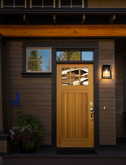 Lambert 7 Inch Outdoor Wall Sconce in Black