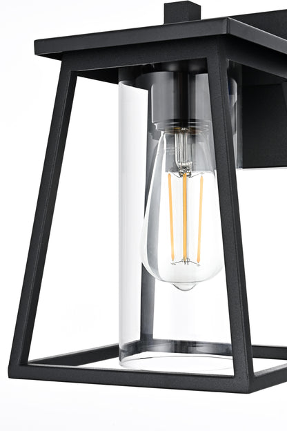 Lambert 7 Inch Outdoor Wall Sconce in Black