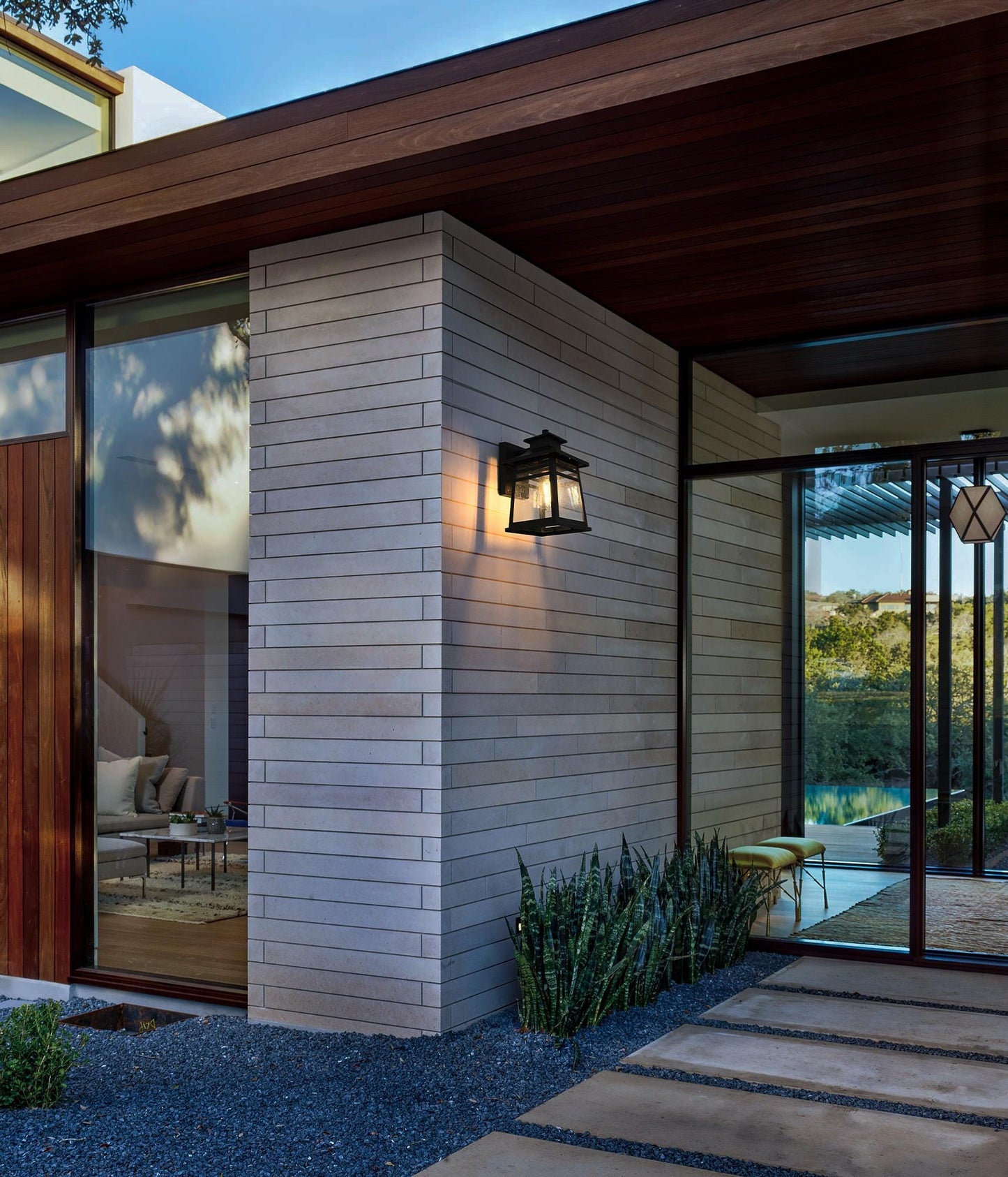 Bambrey 7 Inch Outdoor Wall Sconce in Black