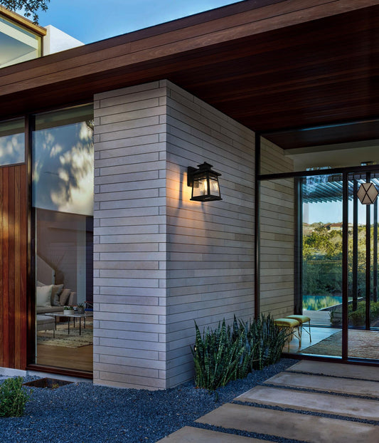 Bambrey 7 Inch Outdoor Wall Sconce in Black