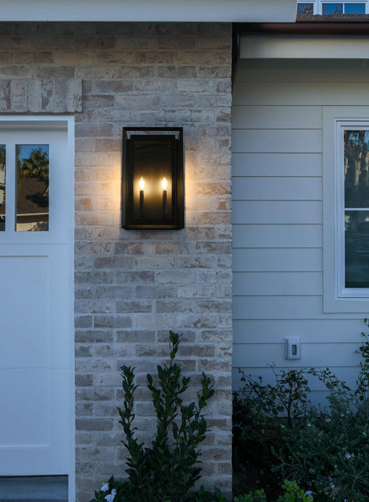 Etting 12 inch Outdoor Wall sconce in Black