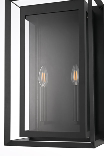 Etting 12 inch Outdoor Wall sconce in Black
