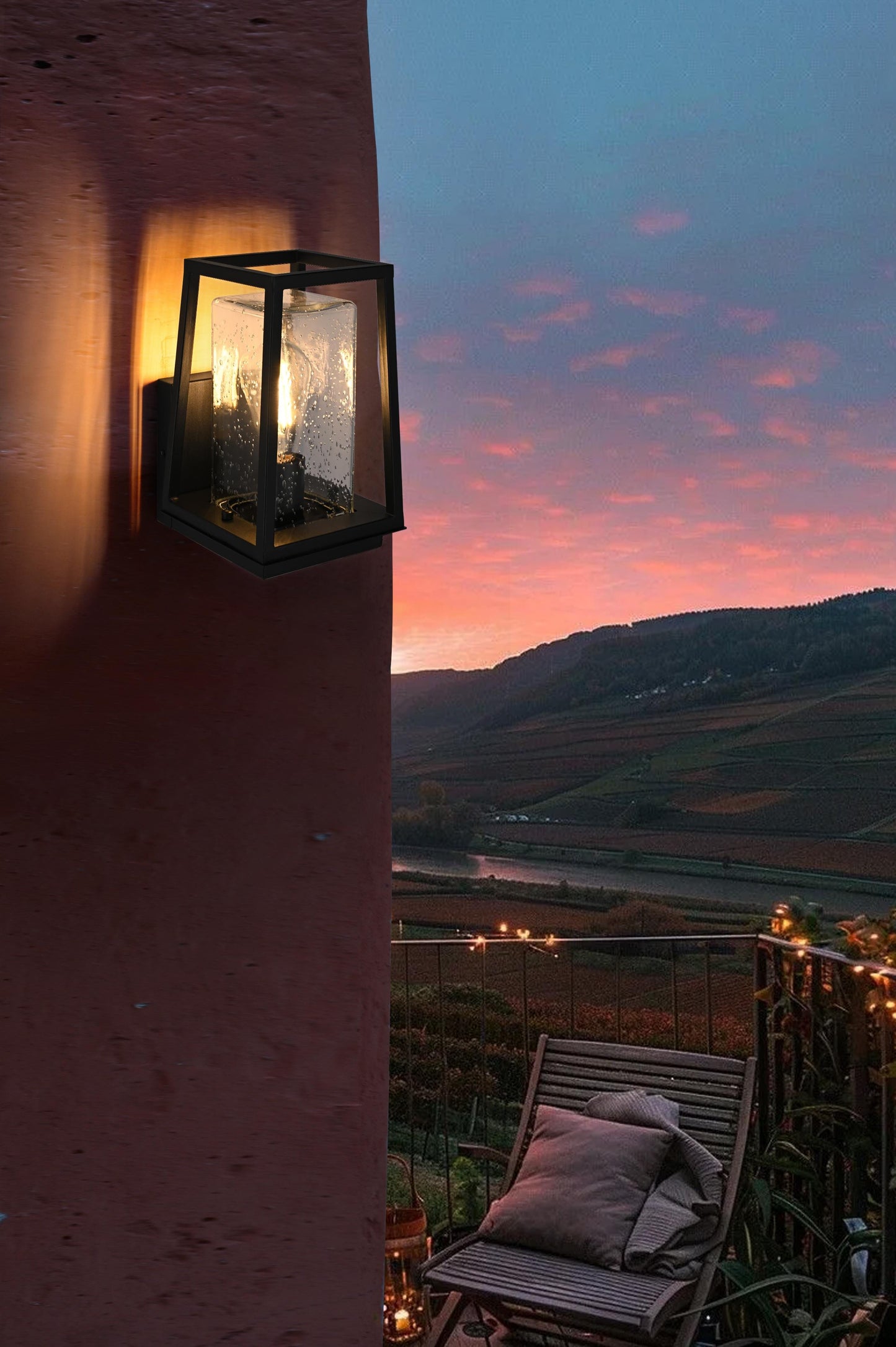 Lehigh 5 Inch Outdoor Wall Sconce in Black