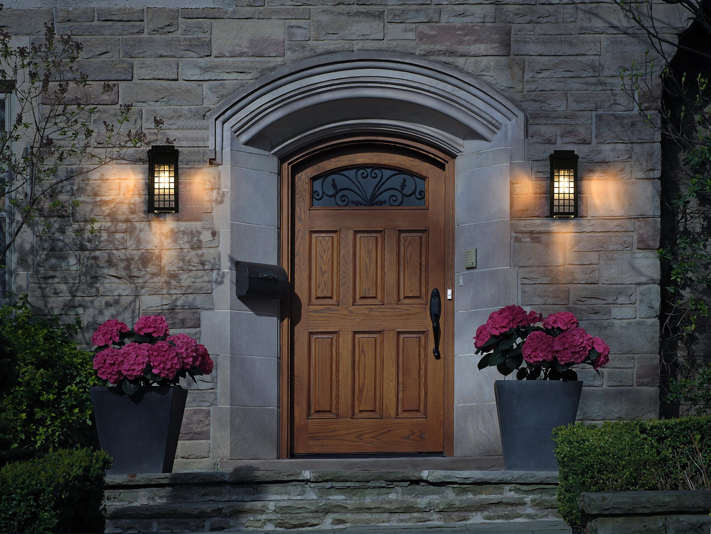 Palmer 5 Inch Outdoor Wall Sconce in Black