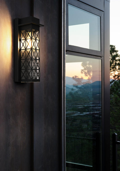 Wildey 16 Inch Outdoor Wall Sconce in Black