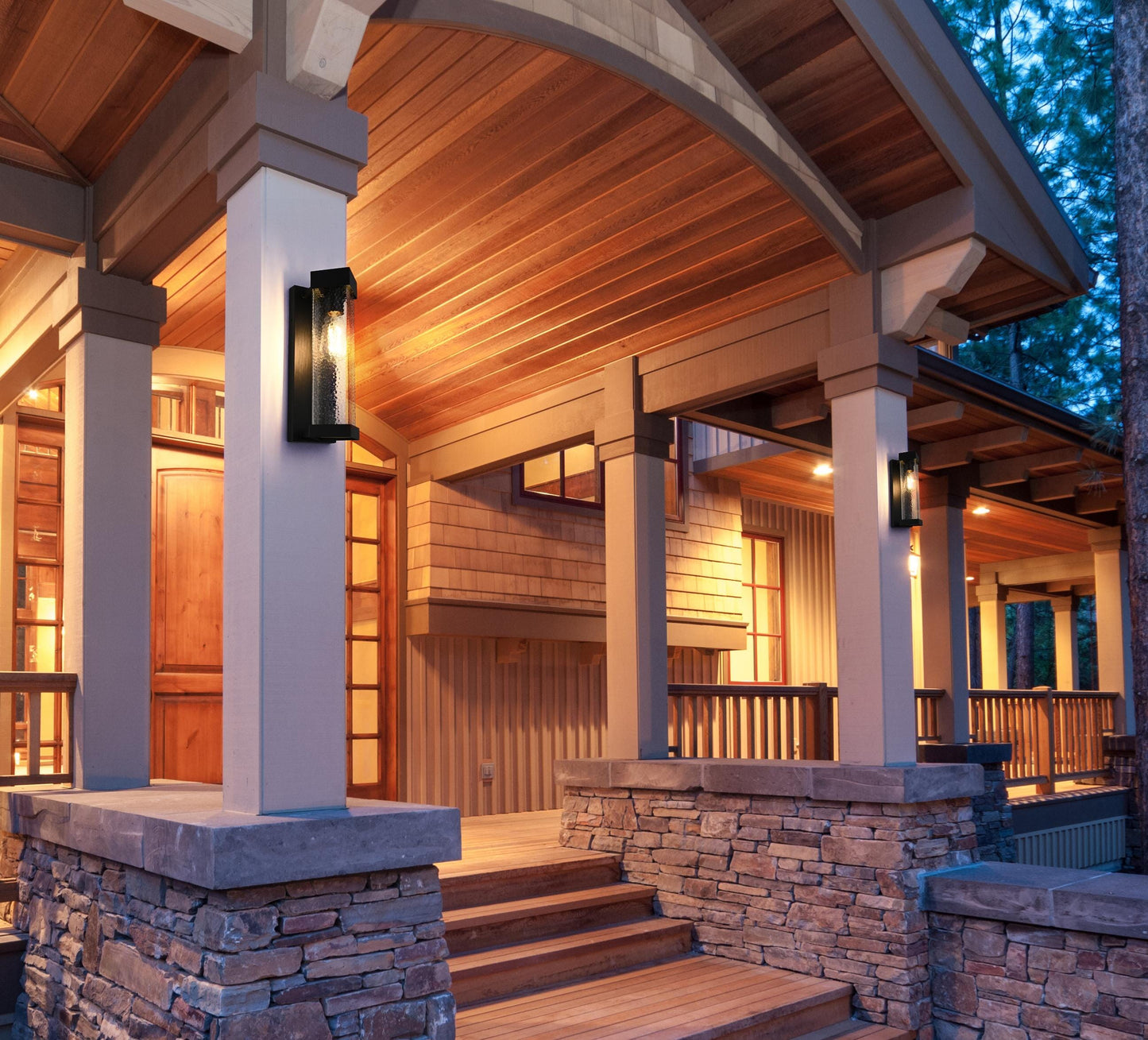 Swain 5 Inch Outdoor Wall Sconce in Black