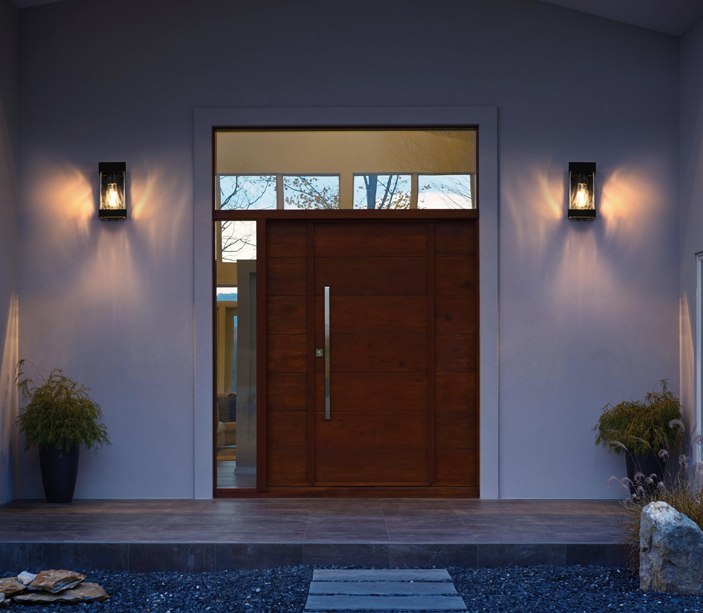 Thompson 9 Inch Outdoor Wall Sconce in Black