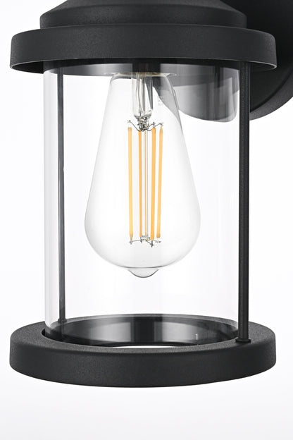 Roy 6 inch Outdoor Wall Sconce in Black