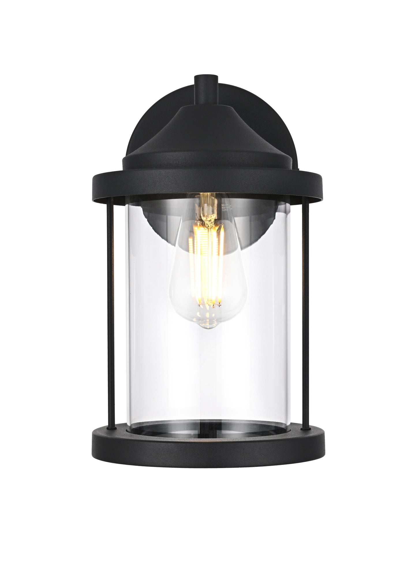 Roy 7 inch Outdoor Wall Sconce in Black